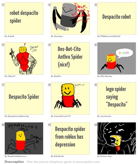 Robot Despacito Spider Drawception