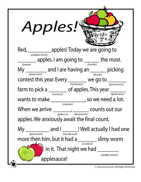 Take turns and keep the kids busy for a long time with this word game. Check out our autumn mad libs to print, with stories about ...