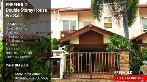 6 insan barındırabilen konaklamada 2 yatak odası ve 2 banyo odası mevcuttur. FREEHOLD Double Storey House For Sale Bukit Jelutong Shah ...