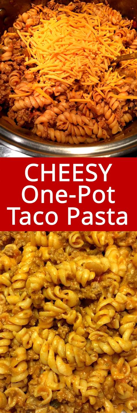 One Pot Cheesy Taco Pasta Recipe Melanie Cooks