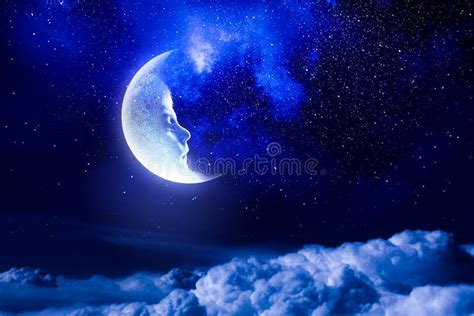 Moon In Hand Stock Image Image Of Palm Sign Face Moonlight 95719159