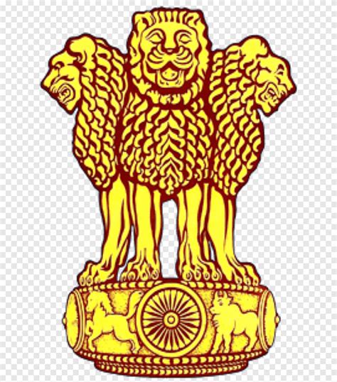 Indien Symbol Löwen Hauptstadt Ashoka State Emblem Von Indien