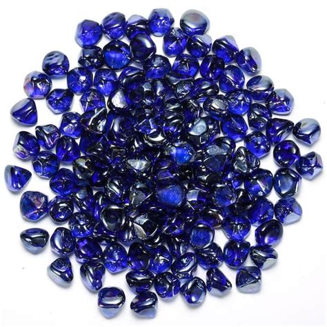 Turbro 10 Lbs Tempered Fire Glass Diamonds Dazzling Reflective Glass Rocks For Gas Fire Pits