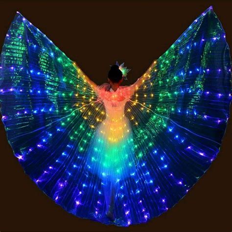 Asas De Ísis Wings Véu Com Led Colorido Para Eventos Dança No Elo7 Sultana Bsb 15a8491