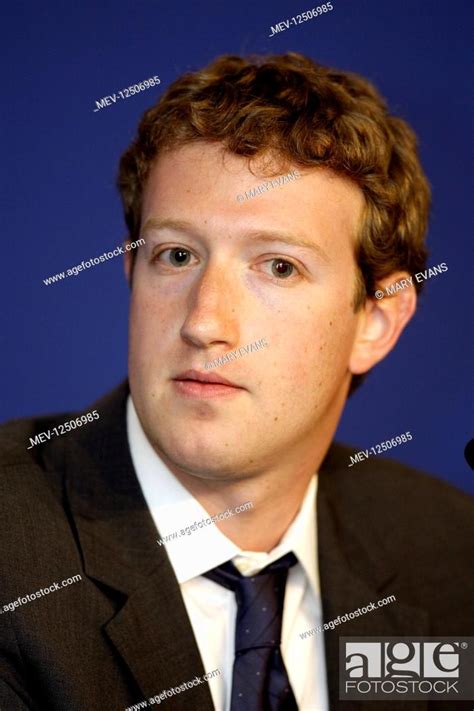 Mark Zuckerberg Ceo And Co Founder Of Facebook G8 Summit Deauville Stock