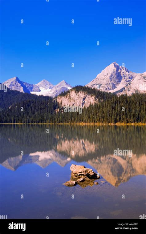 Mountain Lake Reflections Elk Lakes Provincial Park Stock Photo Alamy