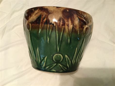 Robinson Ransbottom Pottery Rrp Co Roseville Ohio Browngreen Drip