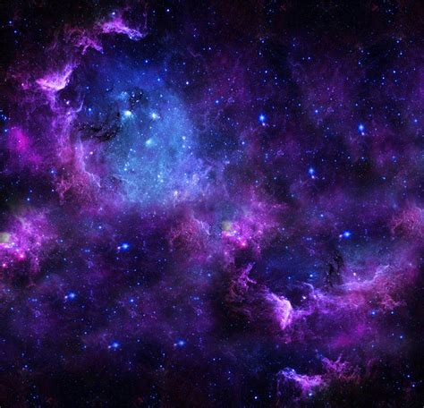 Purple Beautiful Space View Night Sky Stars Wallpaper Kids Etsy