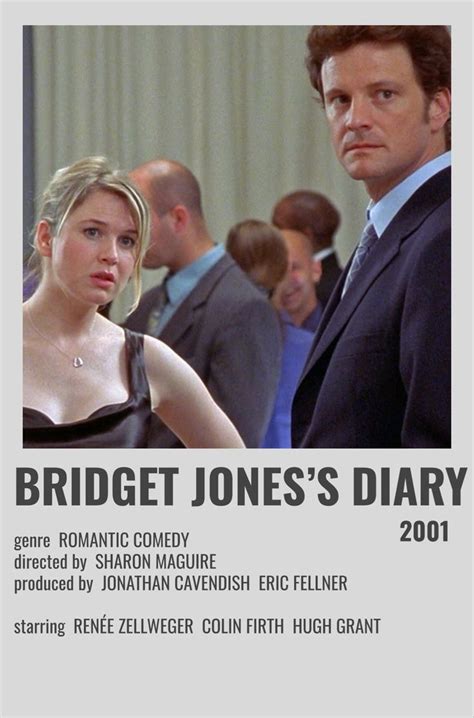 Bridget Jones’s Diary 2001 Movie Posters Minimalist Film Posters Minimalist Iconic Movie