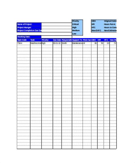 Document Tracker Excel Template Sample Excel Templates