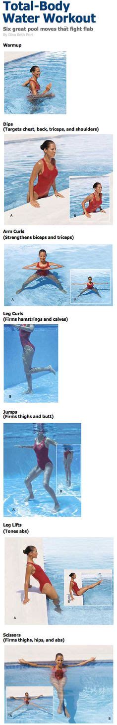 10 Pool Workouts Ideas Pool Workout Water Exercises Water Aerobics