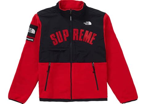 Supreme The North Face Arc Logo Denali Fleece Jacket Red Ss19