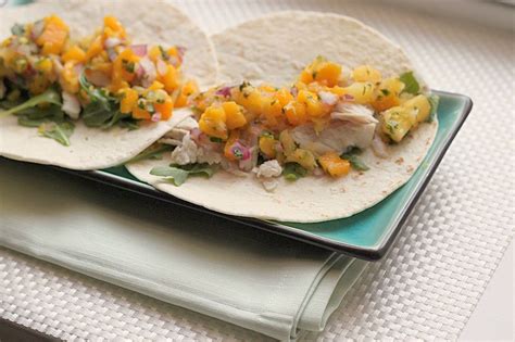 Grilling pineapple makes it soooo much better. seared mahi mahi tacos with mango pineapple salsa. # ...