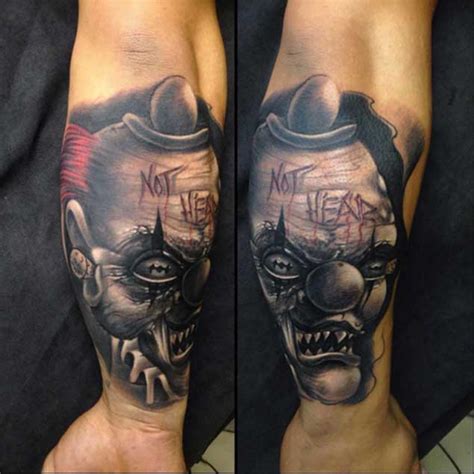 Black ink clown tattoo flash. 169 Selected Scary Clown Tattoos - Parryz.com