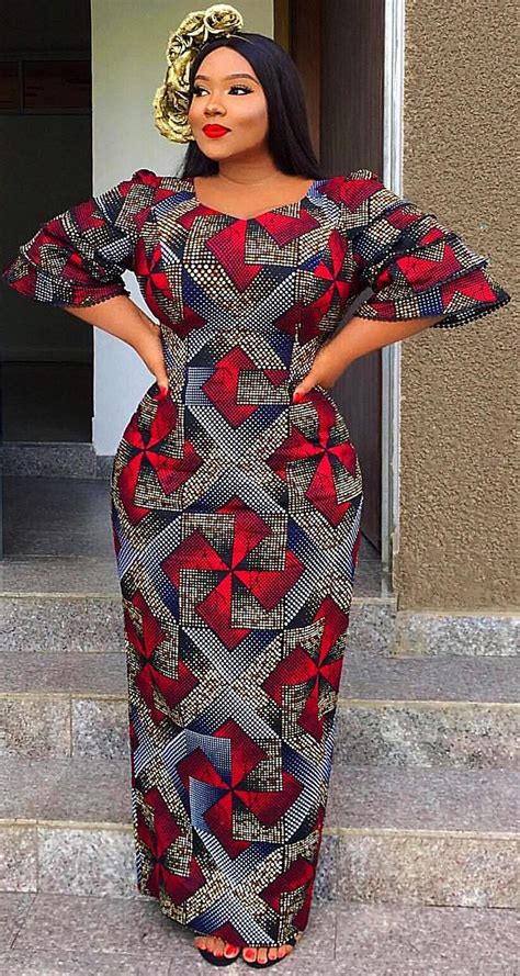 African Print Long Dress African Fashion Ankara Kitenge African Women Dresses A African