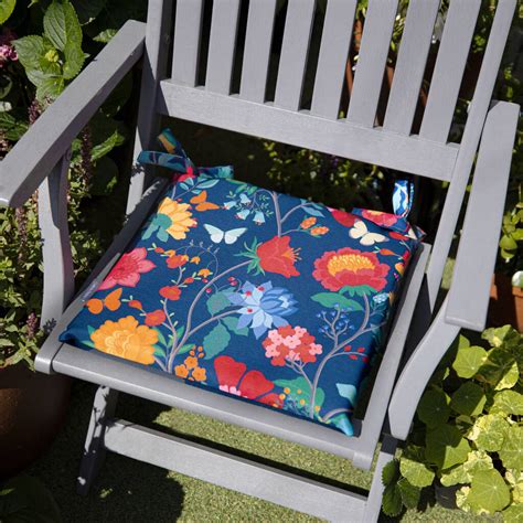 Midsummer Night Water Resistant Garden Seat Pads By Celina Digby
