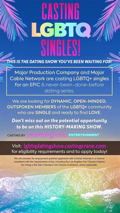 lgbtq reality show casting nationwide auditions free