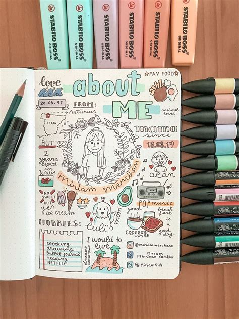 About Me Page In My Bullet Journal 🤩 Bullet Journal Paper Bullet