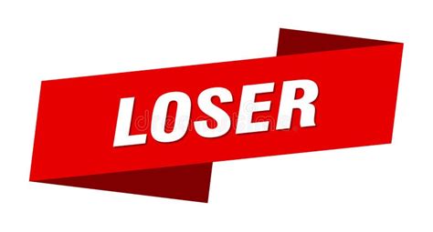 Loser Banner Template Ribbon Label Sign Sticker Stock Vector