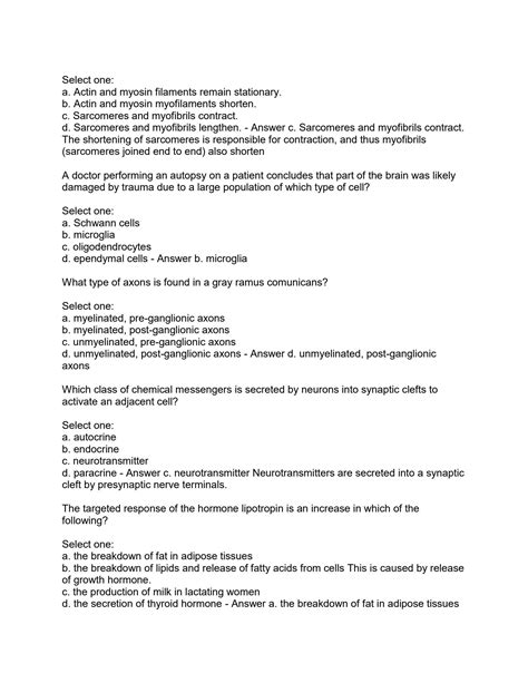 SOLUTION: Straighterline anatomy final exam questions and answers