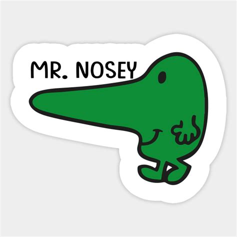Mr Nosey Little Miss Sticker Teepublic