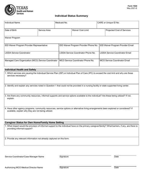 Form 1024 Fill Out Sign Online And Download Fillable Pdf Texas