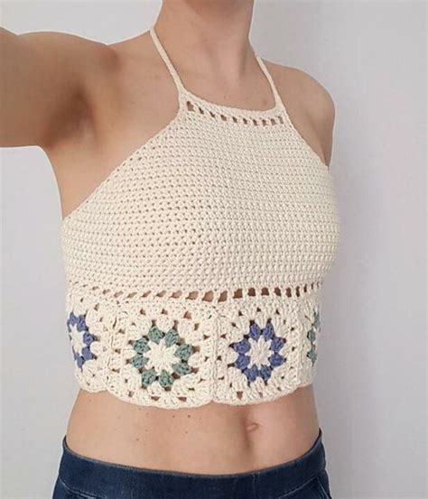 how to crochet a granny square step by step lovecrafts crochet top crochet crochet halter tops