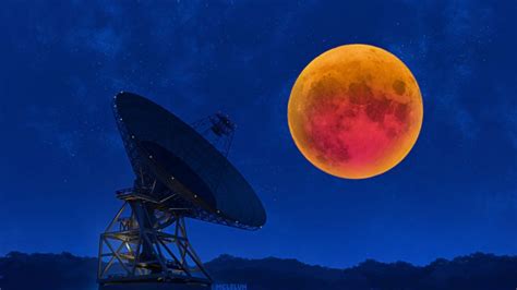 Wallpaper Red Moon Stars Night Anime Landscape Sky