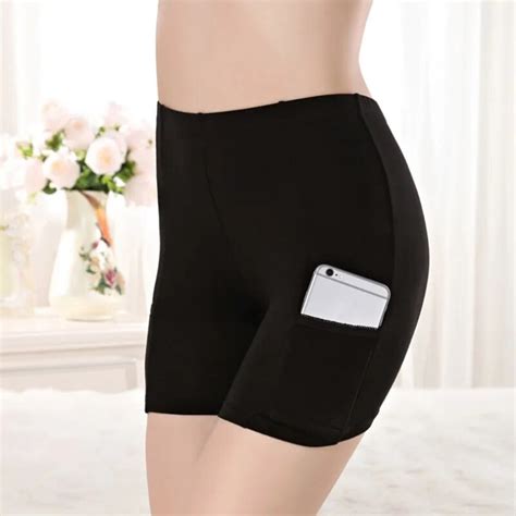 Summer Safety Short Pants With Pockets Women Underwear Hot Sale Sexy Modal Leg Anti Slip Pocket