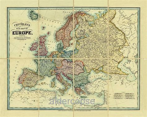 Europe Cruchleys New Map Of Europe C1860 George Frederi Flickr