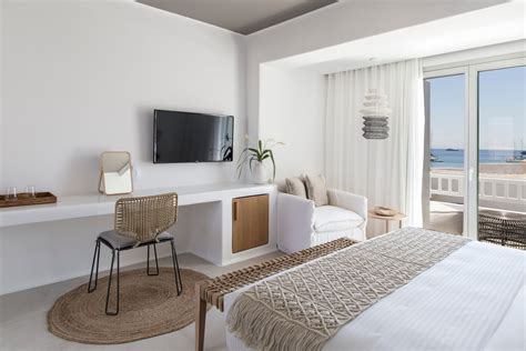 superior double room sea view adorno beach hotel and suites mykonos book online