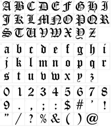Maybe you would like to learn more about one of these? Old English Five Font Download | Old english font tattoo ...