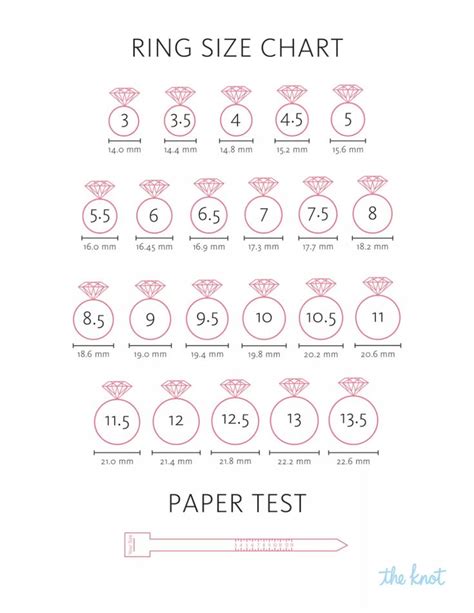 Free Printable Ring Size Chart For Men