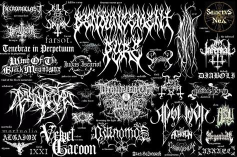 Ricevuta Indice Automaticamente Black Metal Band Logos Cucire