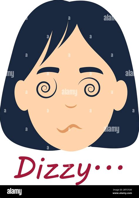 Dizzy Girl Illustration Vector On White Background Stock Vector Image