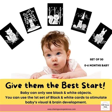 How To Use Black And White High Contrast Cards For Babies 0 6 Months Old