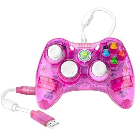 Rock Candy Xbox 360 Controller Pink Wired Games Accessories Zavvi