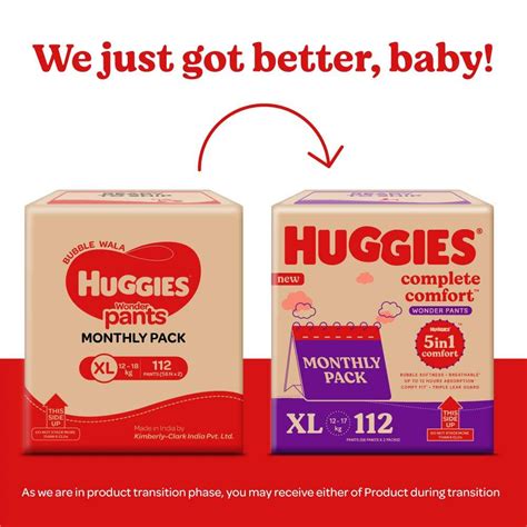 Huggies Complete Comfort Wonder Baby Diaper Pants Xl 112 Count 2x56