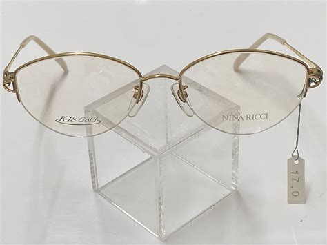 Nina Ricci 2667 Pinkgold K18 Women Vintage Eyeglasses Frame リザック