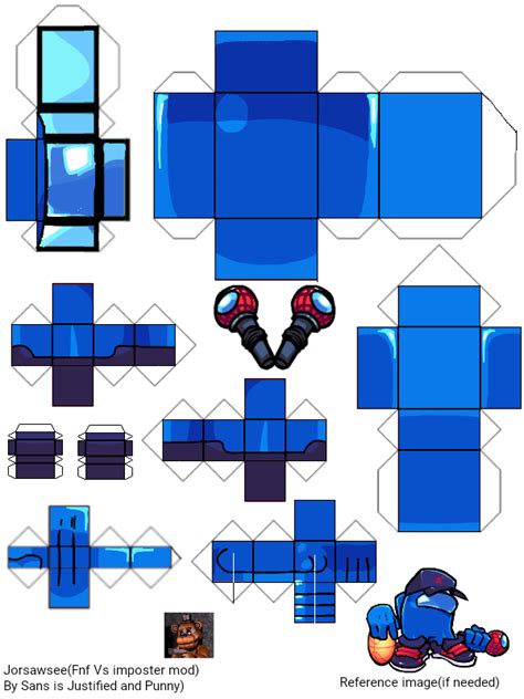 Pixel Papercraft Jorsawsee Fnf Vs Impostor Mod