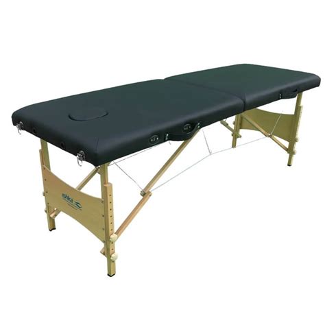 2 Section Wooden Massage Table Black Rental Ishka Massage Equipment