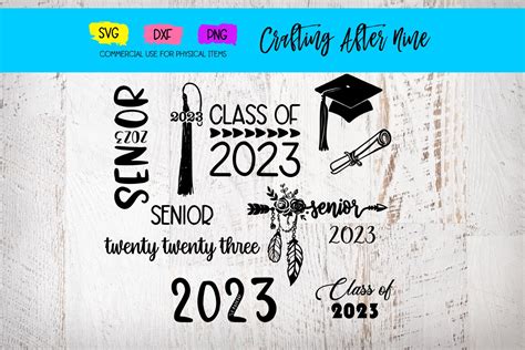 Senior 2023 Svg Graduation Bundle Diploma Graduation Cap