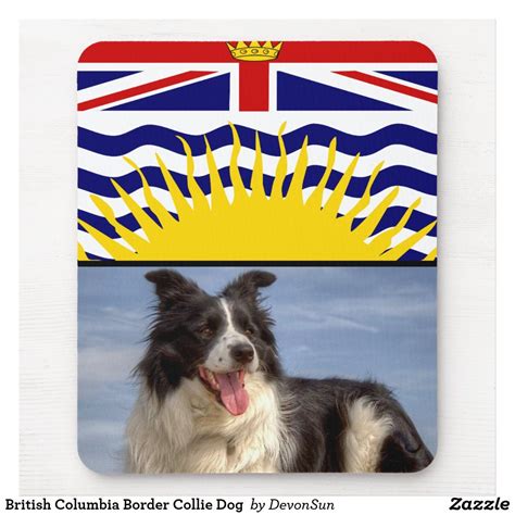 British Columbia Border Collie Dog Mouse Mat Collie Dog Border