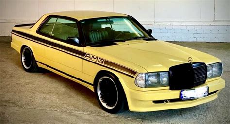 Mercedes W123 280ce With Zender And Amg Styling Is A Bright Yellow