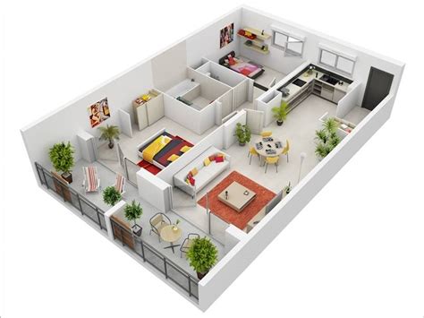 Awesome Two Bedroom Apartment Floor Plans Architecture Design Jhmrad