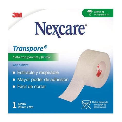 Cinta Adhesiva Transpore De Nexcare 3m 25 Mm X 91 Mts Cuotas Sin Interés