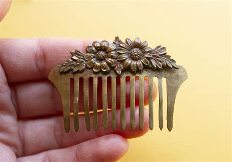Vintage Ornate Metal Hair Pins Etsy