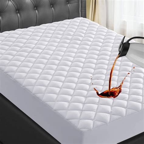 queen mattress pad waterproof mattress cover protector 8 21 deep pocket quilted