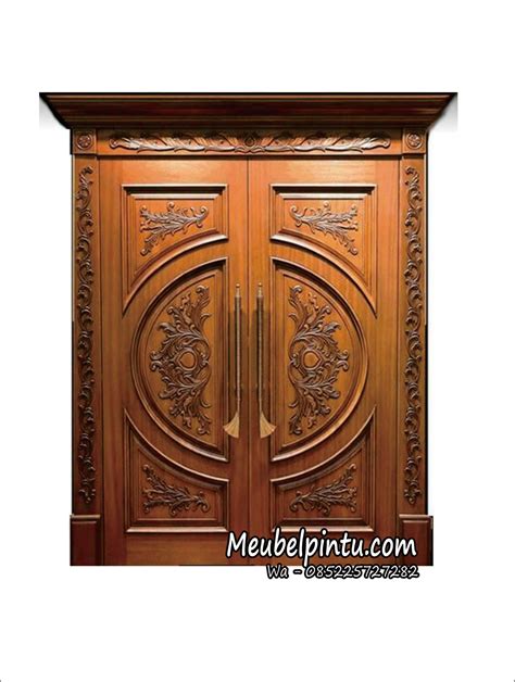 contoh pintu utama kayu jati - MEUBEL PINTU