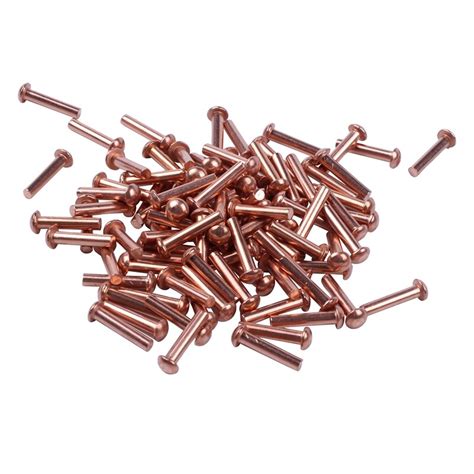 100 Pcs 332x1532 Inch Round Head Copper Solid Rivets Fasteners Rose Gold Buy At The Price Of